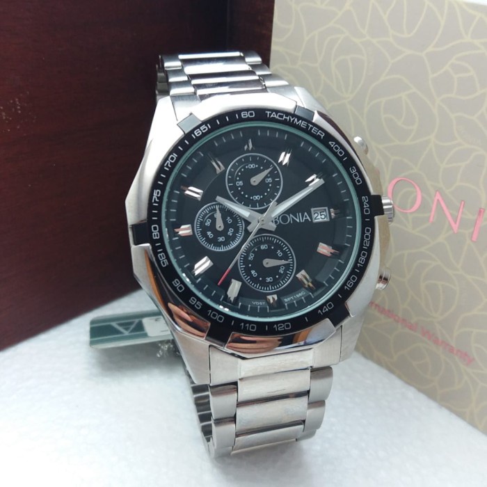✅Termurah Jam Tangan Pria Bonia Bpt186-1332C Silver Black Original Terbaru