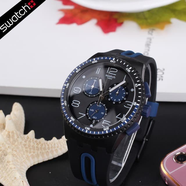 ✅Sale Jam Tangan Pria Swatch Susb406 Kaicco Chrono Original Bergaransi Terbatas