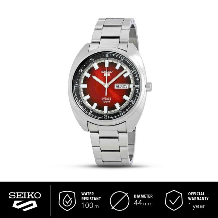 ✅Sale Jam Tangan Pria Seiko 5 Sports Turtle Srpb17K1 Men Red Dial Auto Limited