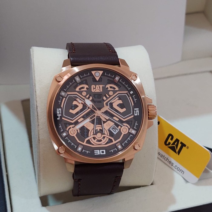 ✅Sale Caterpillar Cat Aj.191.35.129 Brown Rosegold Jam Pria Terbaru Original Bisa Gojek