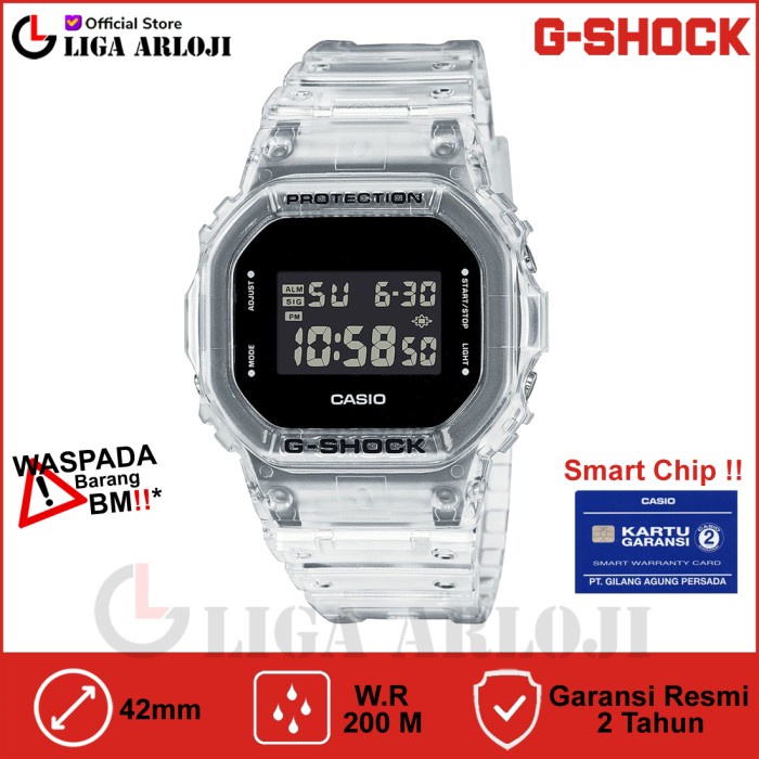 ✅Sale Casio G-Shock Dw-5600Ske-7Dr - Jam Tangan Pria - Transparan - Dw5600 Bisa Gojek