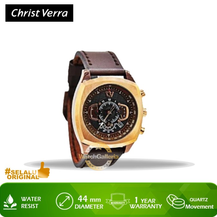 ✅Ori Jam Tangan Christ Verra Cv C75048G-25 Brn Original Murah Berkualitas
