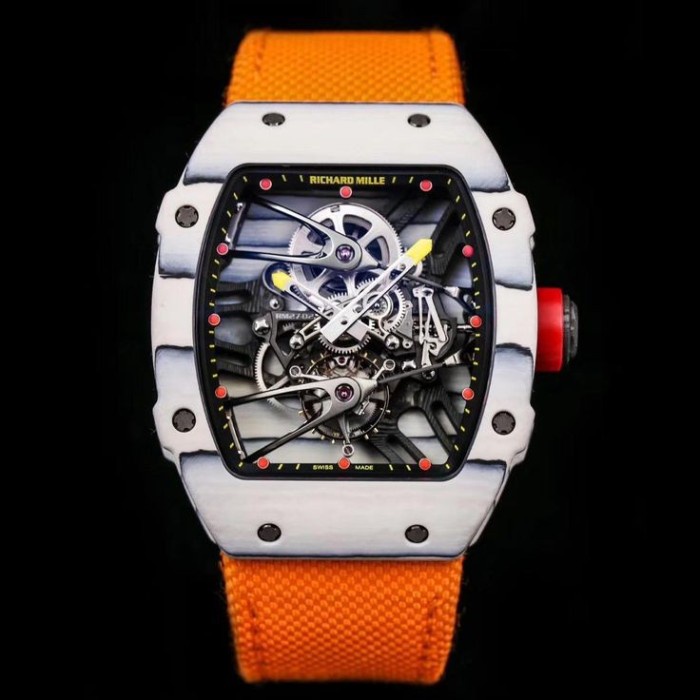 ✅Original Luxury Watch Rm27-02 Rafael Nadal Carbon Tourbilon 44Mm Clone 1:1 Berkualitas