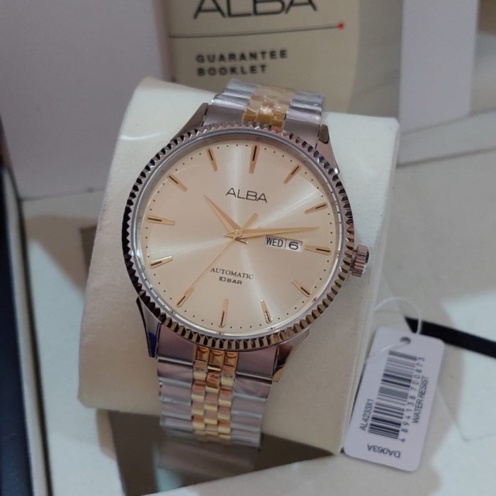 ✅Ori Alba Automatic Al4233X1 Al4233 Silver Gold Jam Pria Original Bisa Gojek