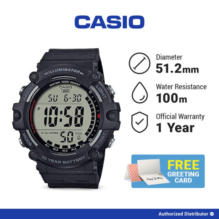 ✅Ori Jam Tangan Pria Casio Ae-1500Wh-1Avdf Sport Bisa Sameday