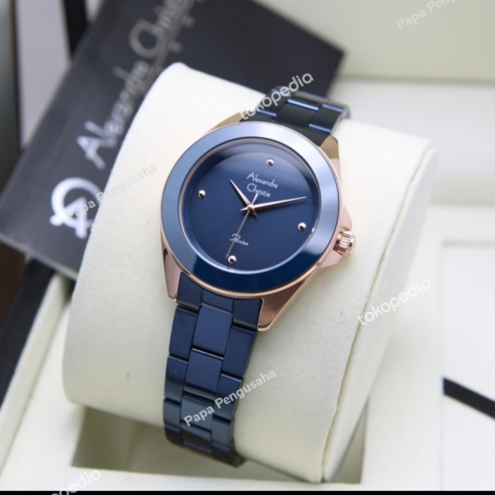 ✅Baru Alexander Cristie Wanita Ac2976 / Ac 2976 Blue Rose Original Garansi Bisa Sameday