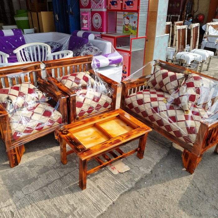Promo Set Kursi Kayu Minimalis Ruang Tamu 211