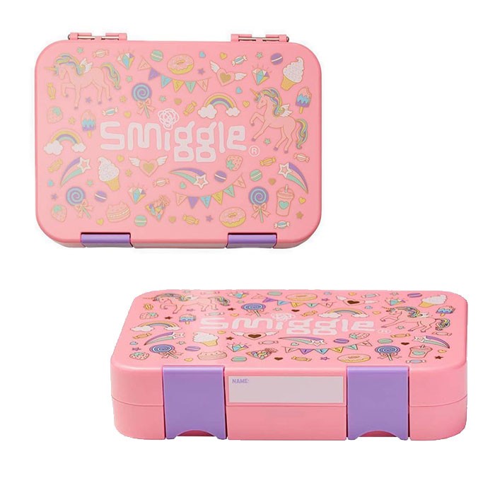 Kotak Bekal Pink Smiggle Fiesta Medium Bento Lunchbox