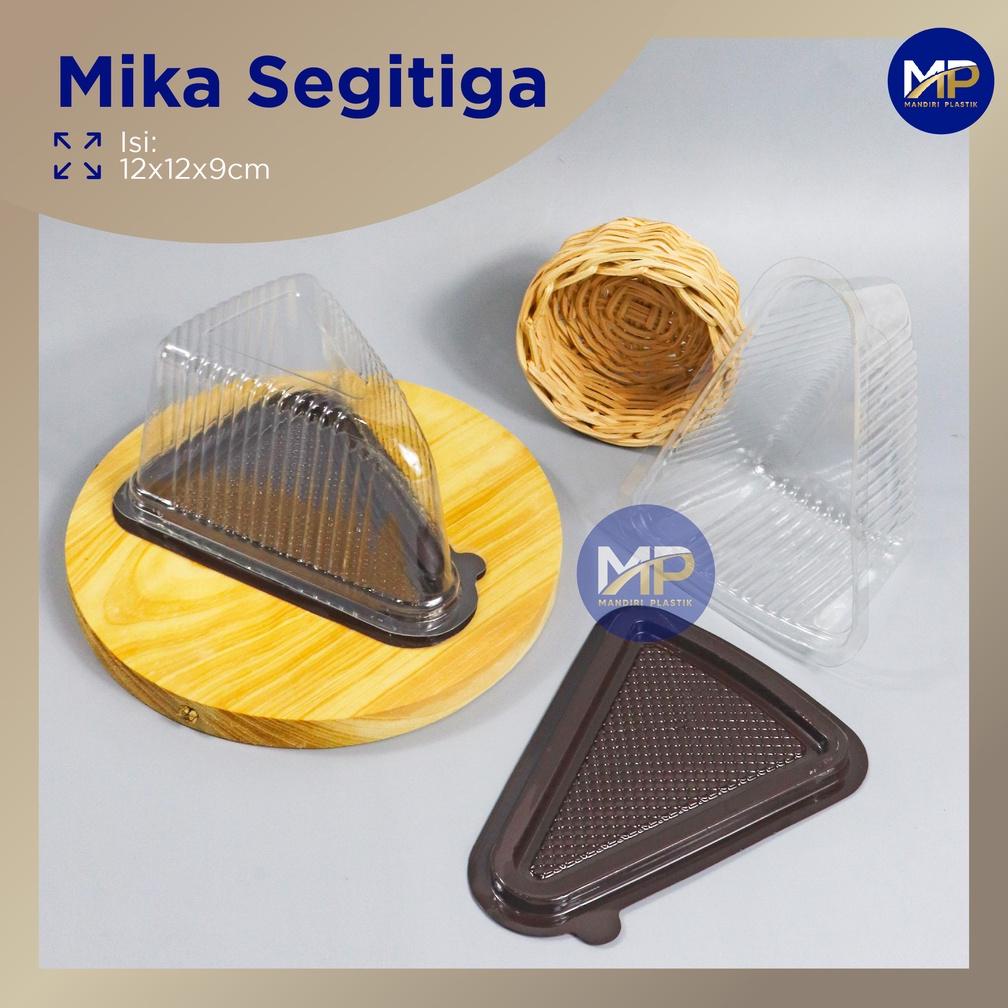 Mika Tray Segitiga / CT Segitiga / Mika Kue Alas Coklat - 50pcs