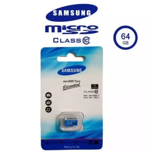 Memory Card Micro SD Samsung Biru 64GB 32GB 16GB 8GB 4GB Class 10 Memory Card HP SD Card Essential