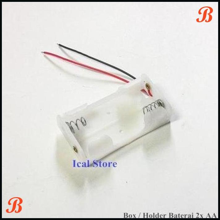BOX HOLDER DUDUKAN BATERAI AA ISI 2 (BATRE 2X AA) | EKL