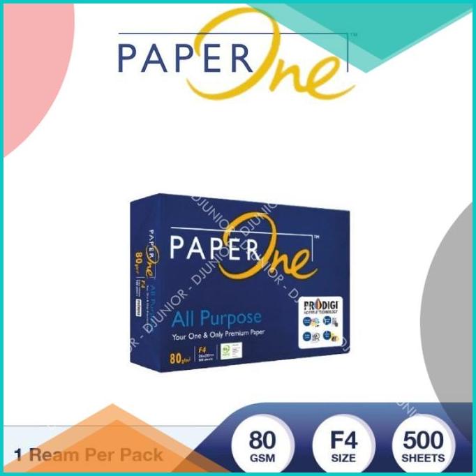 

PAPERONE - KERTAS HVS F4 80gr ALL PURPOSE / PAPER ONE 80 gr / 80 gram