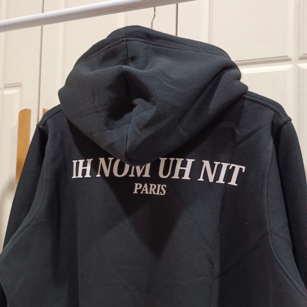 [PREMIUM] BEST PRODUCT Jaket Hoodie Pria Ih Nom Uh Nit Paris Black Pearl Logo Print Hitam