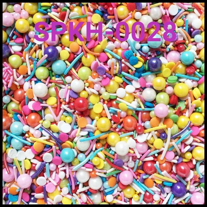 

BEST DEAL SPKH-0028 SPRINKLES SPRINKLE SPRINKEL 500GR MIX WARNA RAINBOW