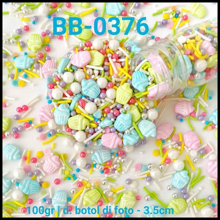 

TERBARU BB-0376 SPRINKLES SPRINKLE 100 GRAM CUPCAKE BIRU PINK HIJAU PASTEL