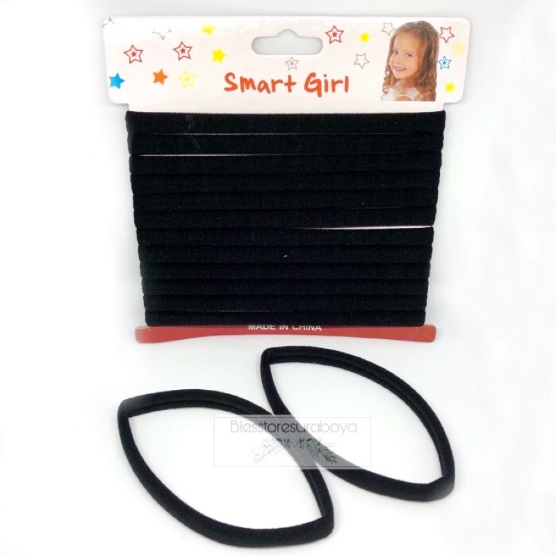[HB 103] Karet Rambut Hitam Donat Melar