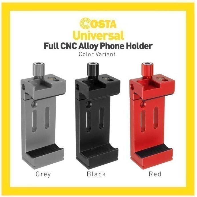 COSTA PH-10 CNC Metal Phone Holder HP Tripod with Hot Shoe / Waterpass