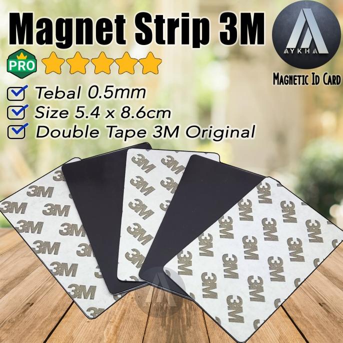 Magnet Strip Lembaran Sheet Id Card Lem Doubletape 3M Size 0,5X54X86Mm Kode 315
