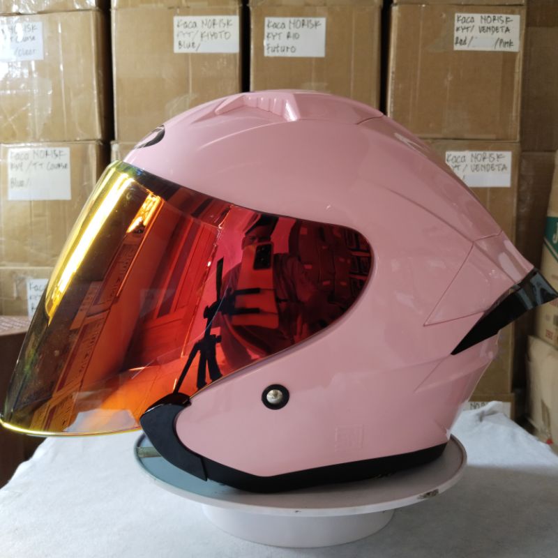 HELM GIFT SARGON LIGHT PINK (PAKET GANTENG KOMPLIT)