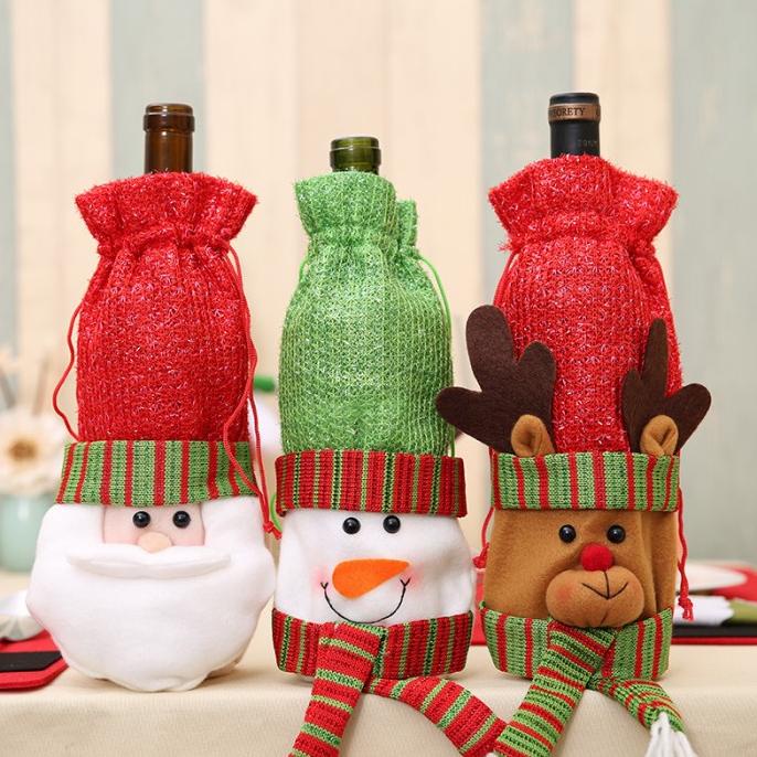 

New Sale Sarung Botol Baju Santa Topi Natal Mini Murah Kado Natal Hiasan Natal Original