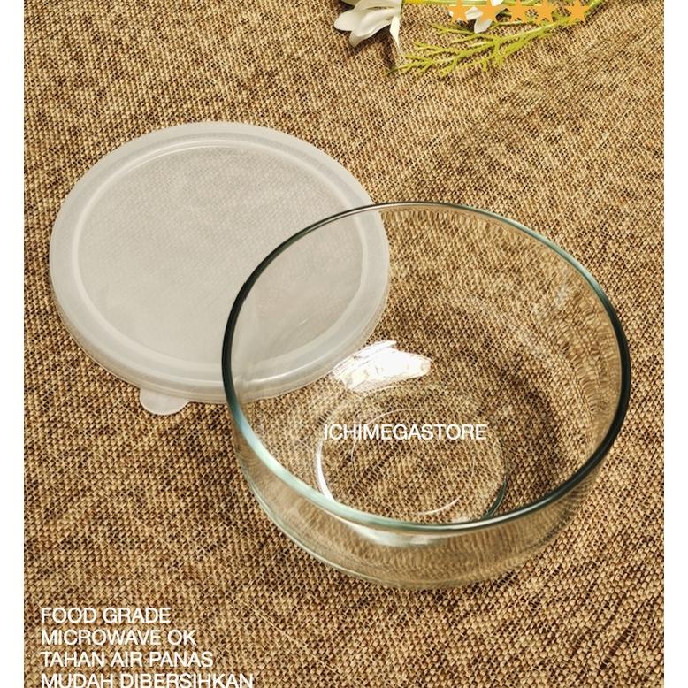 Food Storage Food Glass Bowl Mangkuk Dengan Tutup Container ICHIMEGASTORE