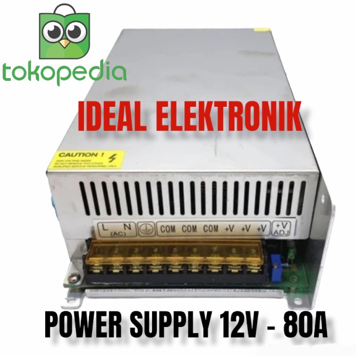Adaptor 12V 80A Power Supply Switching Led Jaring 80 Ampere 12 Volt Dc Terlaris