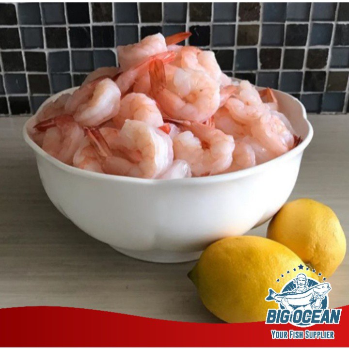 

Udang Kupas Vanamei Size S (91/100) IQF @500gr Non tail