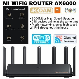 RED MI AX6000 CN Mesh Router WiFi 6 AX Gigabit Dual Band 256 device