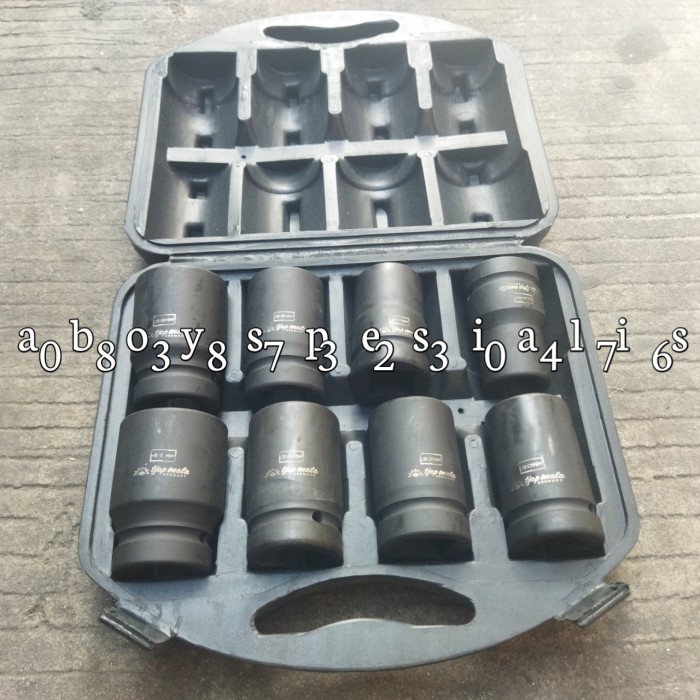 ✅New Mata Shock Kunci Roda Sok 8 Pcs Kunci Roda Truk Sock Tjap Mata Berkualitas