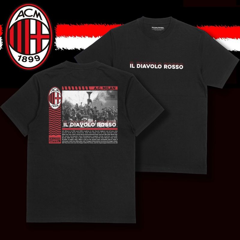 Kaos "AC Milan Streetwear" - AC Milan Fans/AC Milan Indonesia/Kaos AC Milan