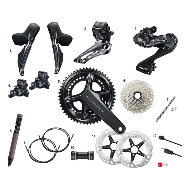 ✨Ori Grupset Shimano Ultegra R8170 Di2 12 Speed 52/36X170 11-34T Diskon