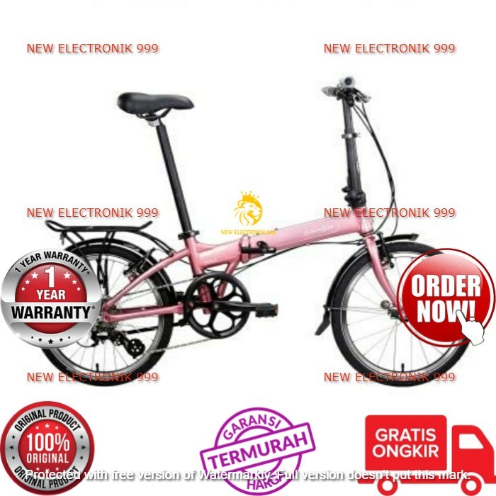 ✨Ori Dahon Sepeda Lipat 19 Mariner D8 Ungu Terbatas