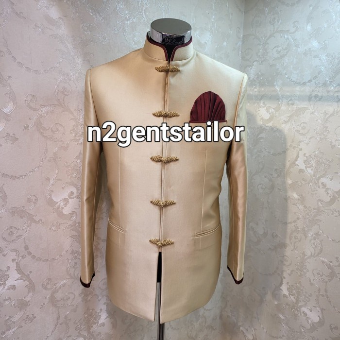 ✨New Jas Cheongsam Pria Qipao Pria Baju Sanjit Gold Diskon