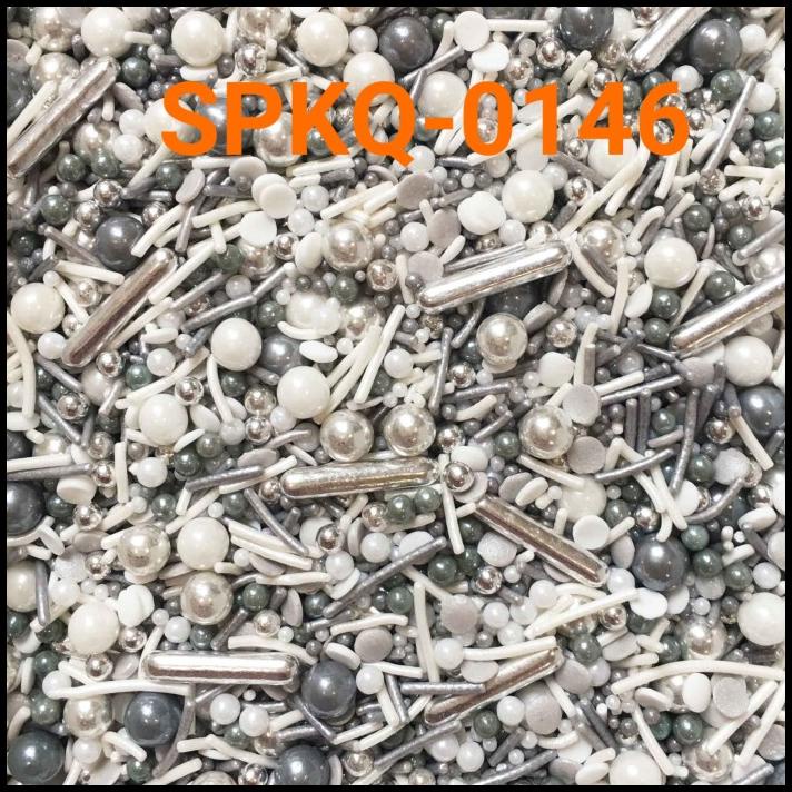 

DISKON SPKQ-0146 SPRINKLES SPRINKLE SPRINKEL 250GR MUTIARA SILVER PERAK MIX !!!!!