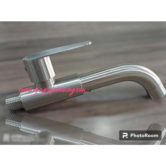 Kran tembok stainless panjang / Kran Tembok Wastafel / Kran Stainless