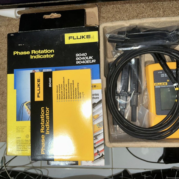 ✅Sale Fluke 9040 Phase Rotation Sequence Checker 3 Phase Limited