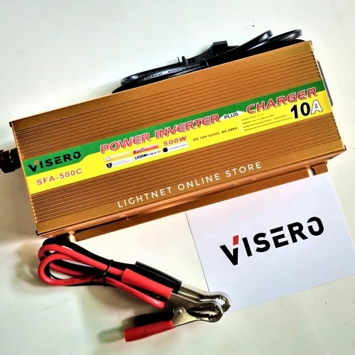 ✅Ready Power Inverter 500 Watt 12V With Charger 10A - Visero Sfa-500C Terbaru