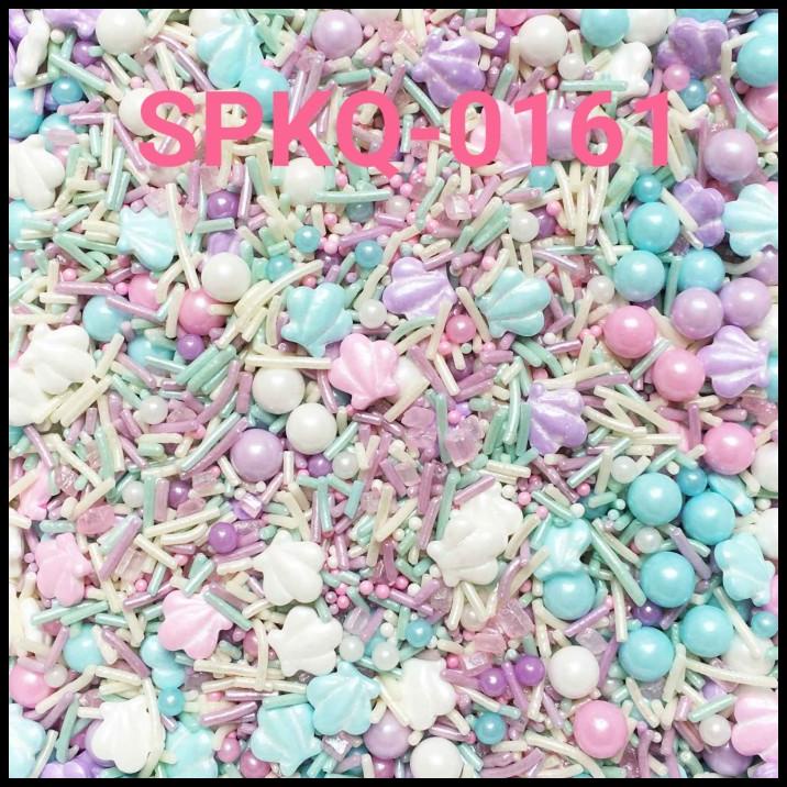 

TERBARU SPKQ-0161 SPRINKLES SPRINKLE SPRINKEL 250GR KERANG WARNA PASTEL !!!!!