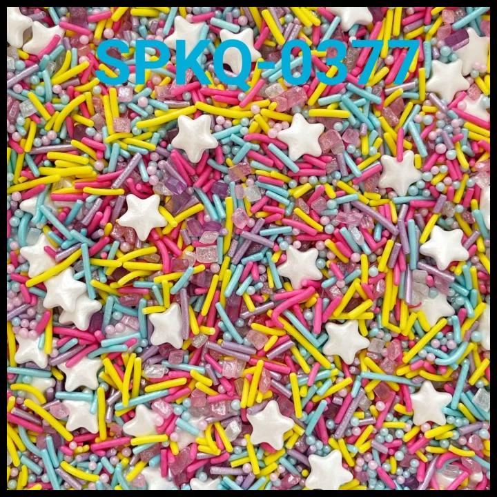 

TERBARU SPKQ-0377 SPRINKLES SPRINKLE SPRINKEL 250GR PELANGI BINTANG STAR