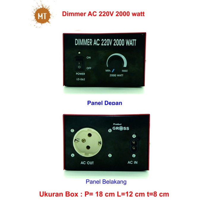 Dimmer AC 220 V 2000 watt