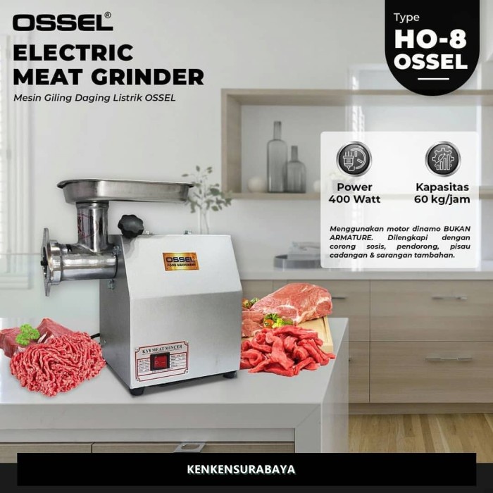 TERMURAH GILING DAGING LISTRIK HO8 OSSEL GILINGAN DAGING LISTRIK