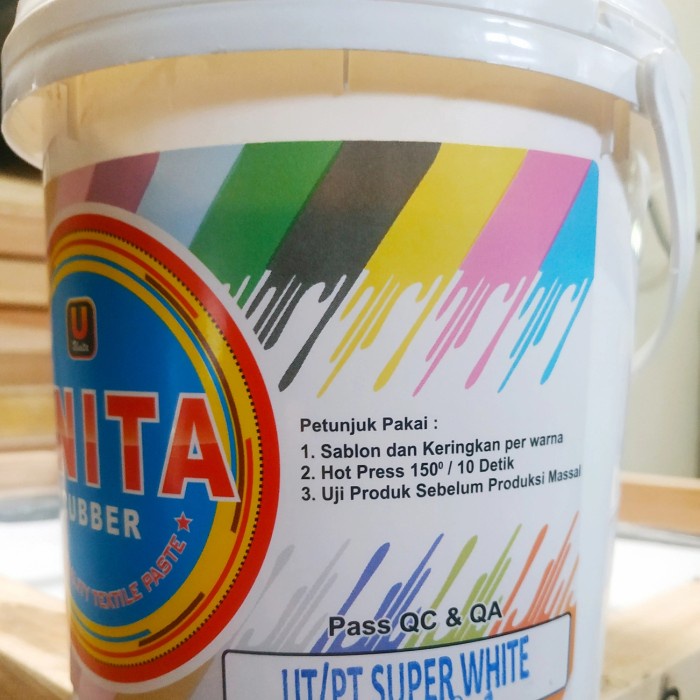 

Tinta Sablon Unita White Pasta Rubber Unita White