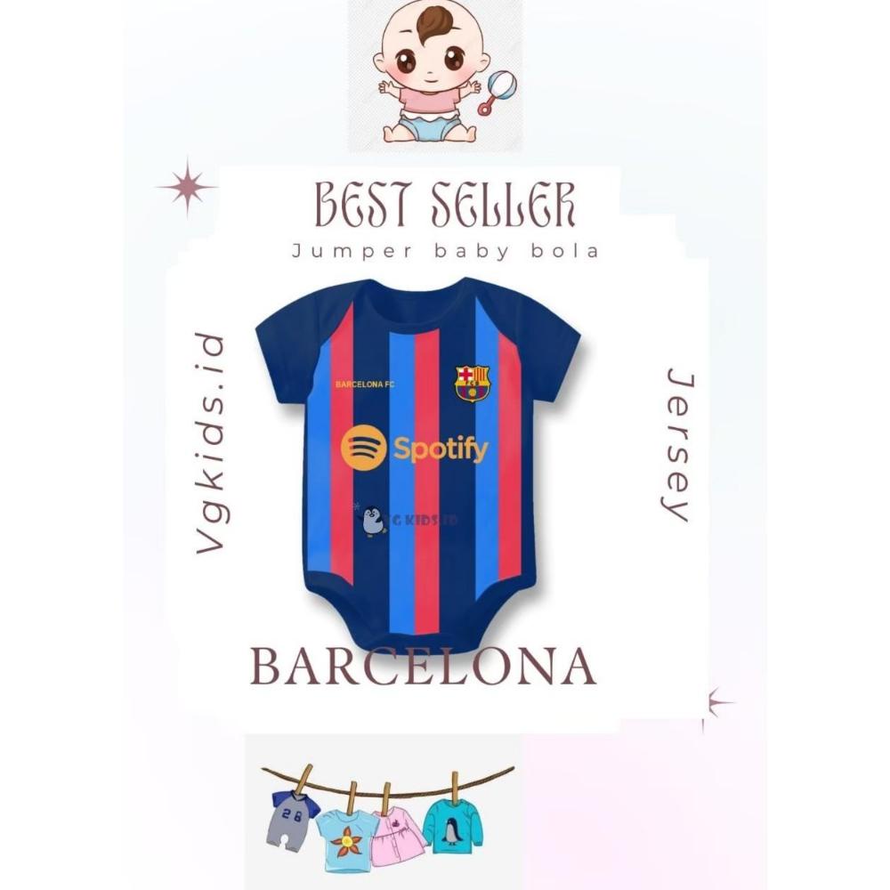 Jumper Bola Bayi New Barca / Jersey Bola Bayi