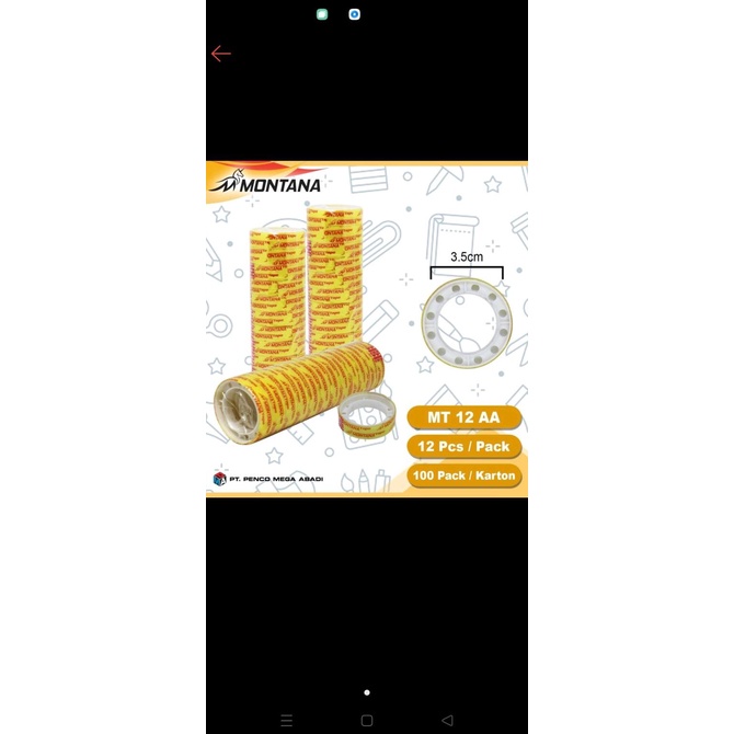 

Selotip Kado Isolasi 12Mm Murah Solasi Hadiah Kecil Solatip Tipis Lem Kode 148