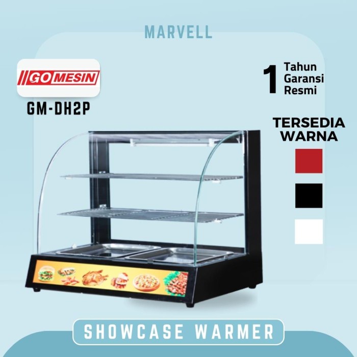 Terbaru Penghangat Makanan Ayam / Gorengan / Roti Showcase Food Display Warmer Promo Terlaris
