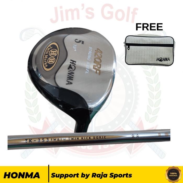 ✨New Ori Stick Golf Fairwat Wood5 19' Honma 420Rf Strong Steel *2 Free Tas Bola Terbaru