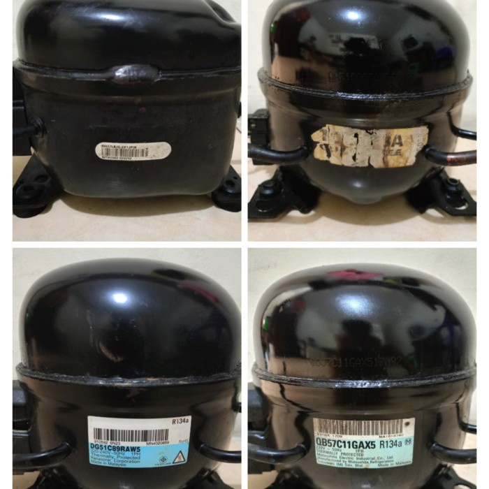Kompresor Kulkas Bekas 2 Pintu. Uk 1/6 Sparepart Kulkas