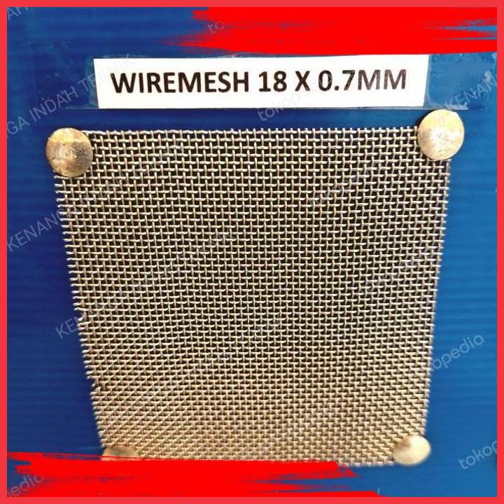 

(KENA) KAWAT WIREMESH STAINLESS SS304 18 X 0,7MM X 10METER ( ANYAMAN LURUS )