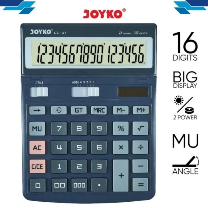 

Kalkulator Meja JOYKO CC 31 16 Digit - Calculator Big Display LCD CC31