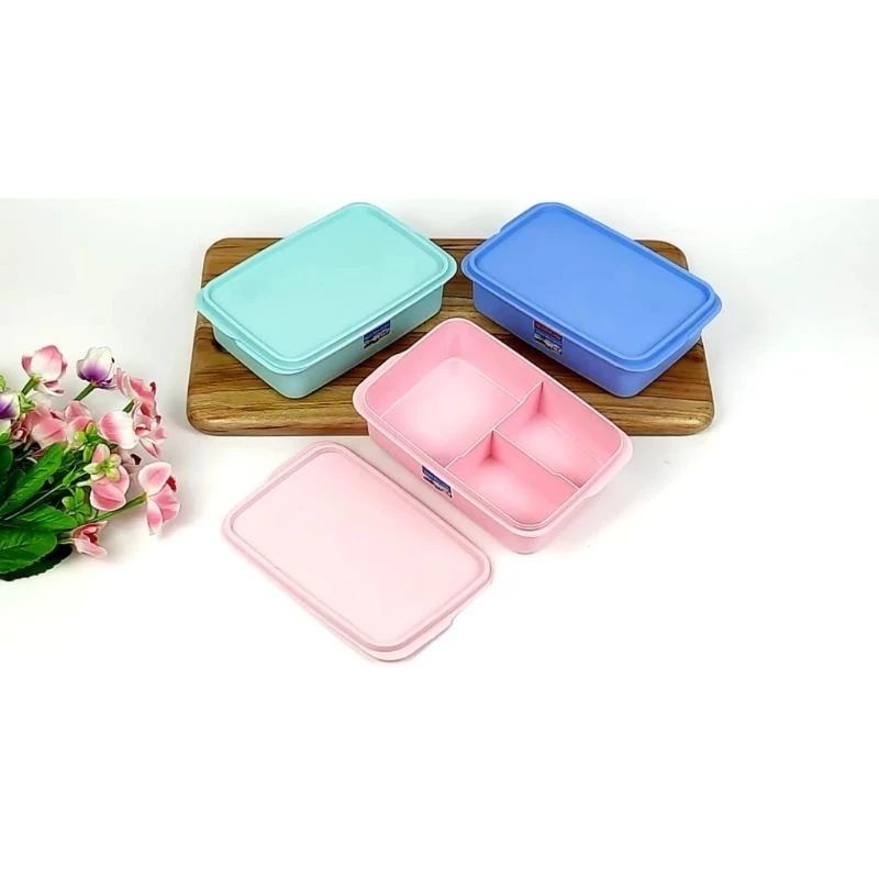 LUNCH BOX BUNNY ALEXISH / KOTAK MAKANAN SEKAT 3 / OMPRENG / KOTAK BONTOT NASI SEKAT 3